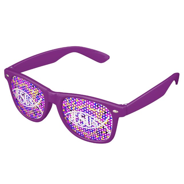 JESUS FISH ICHTHYS CELEBRATION PARTY GLASSES (Angled)