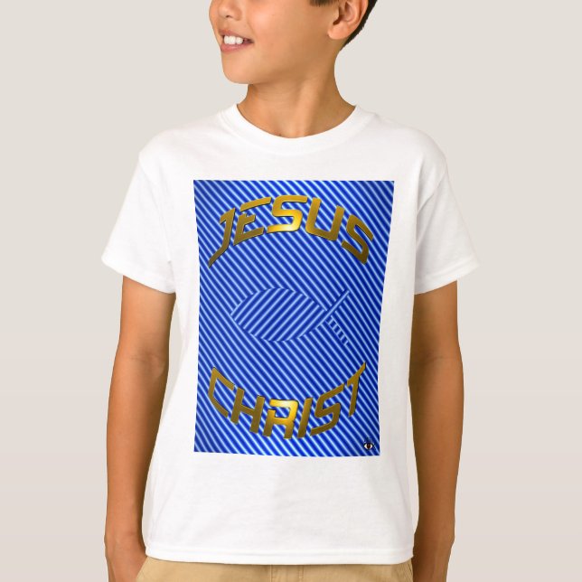 JESUS Fish Optical Illusion T-Shirt (Front)