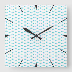 Jesus Fish Pattern Square Wall Clock