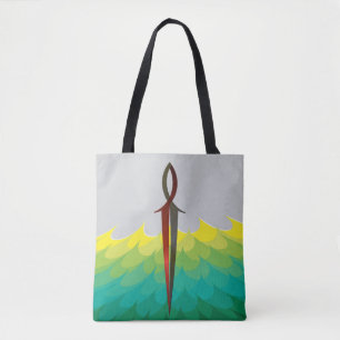 Jesus Fish Sword Tote Bag