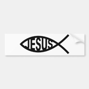 Jesus Fish Symbol Bumper Sticker