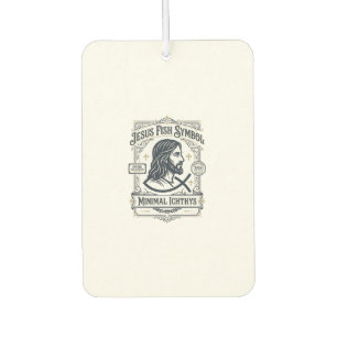 Jesus Fish Symbol Minimal Ichthys Jesus Fish Minim Car Air Freshener