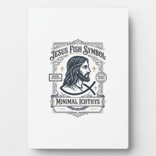 Jesus Fish Symbol Minimal Ichthys Jesus Fish Minim Plaque