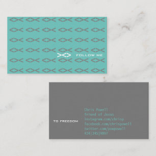 Jesus Fish Text Business Card