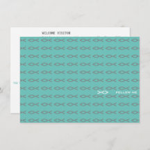 Jesus Fish Text Visitor Card