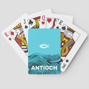 Jesus Fish Wavy Waters Playing Cards