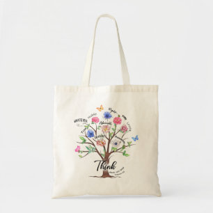 Jesus Flower Butterfly Faith Christian Philippians Tote Bag