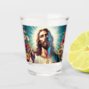 Jesus flower shot glasses! glass