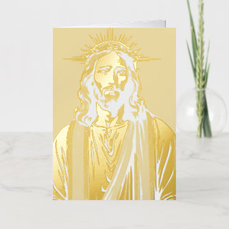 Jesus  foil greeting card