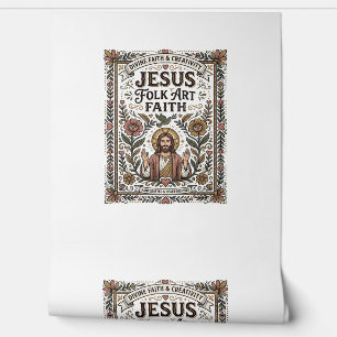 Jesus Folk Art Faith Jesus Folk Art Christian Fait Wallpaper