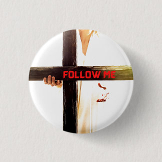 Jesus Follow Me Frisbee 3 Cm Round Badge