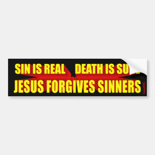 Jesus Forgives Sinners Bumper Sticker
