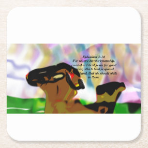 Jesus friend square paper coaster