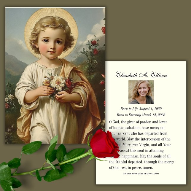 Jesus Funeral Memorial Prayer Holy Card (Creator Uploaded)
