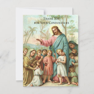 Jesus Funeral Sympathy Holy Card Thank You