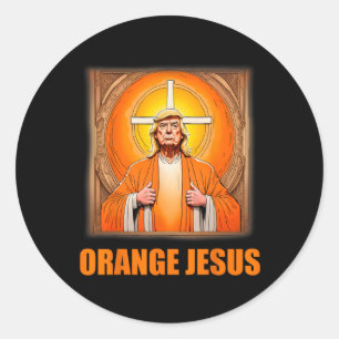 Jesus Funny Trump 1 Classic Round Sticker