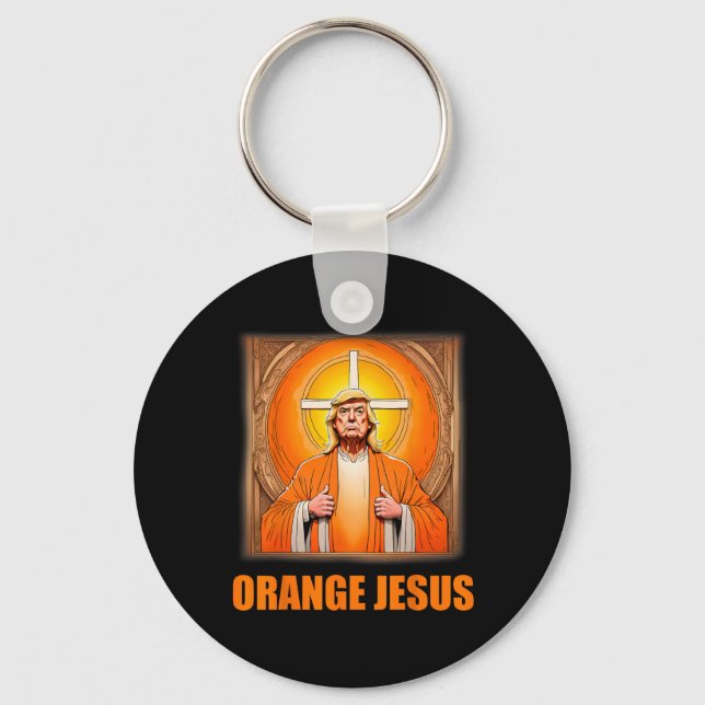 Jesus Funny Trump 1  Key Ring (Front)