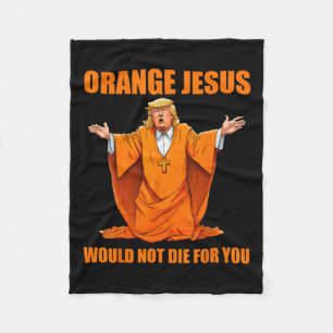 Jesus Funny Trump 2 Fleece Blanket