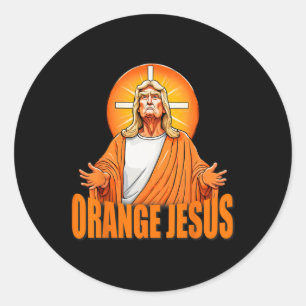 Jesus Funny Trump Classic Round Sticker