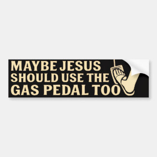 Jesus Gas Pedal Bumper Sticker