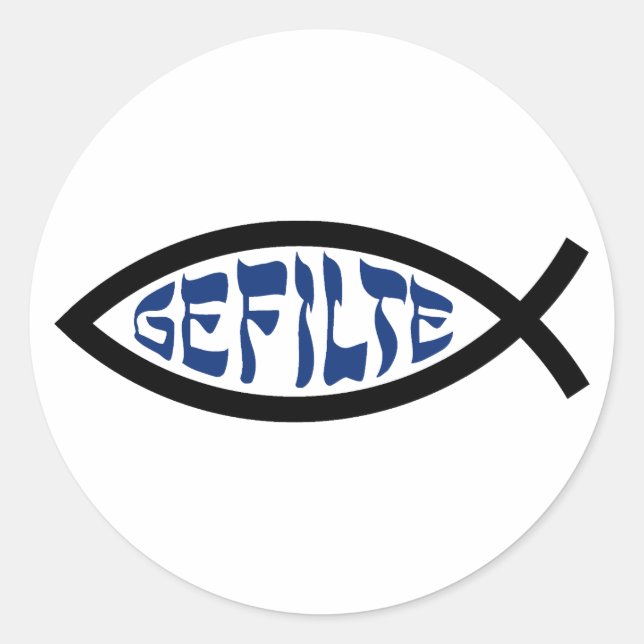 Jesus Gefilte Fish - Jewish Passover Humour Classic Round Sticker (Front)