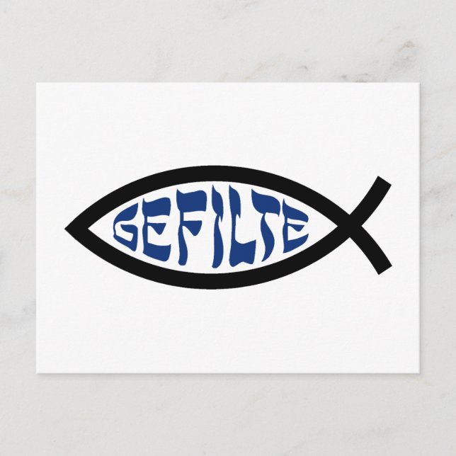 Jesus Gefilte Fish - Jewish Passover Humour Postcard (Front)