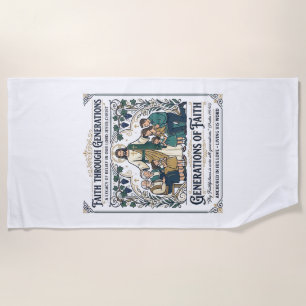 Jesus Genealogy Family Tree Shirt Faith Based Desi Beach Towel