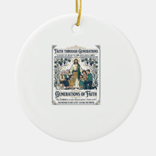 Jesus Genealogy Family Tree Shirt Faith Based Desi Ceramic Tree Decoration