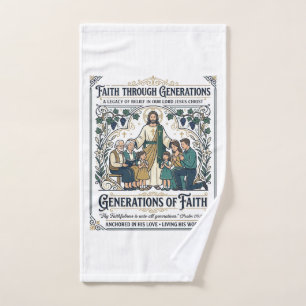 Jesus Genealogy Family Tree Shirt Faith Based Desi Hand Towel