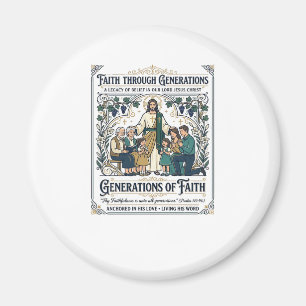 Jesus Genealogy Family Tree Shirt Faith Based Desi Magnet