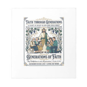 Jesus Genealogy Family Tree Shirt Faith Based Desi Notepad