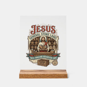Jesus General Store Label Jesus General Store Chri Acrylic Sign