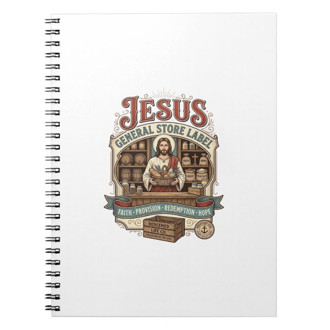 Jesus General Store Label Jesus General Store Chri Notebook (Front)