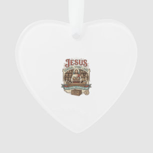 Jesus General Store Label Jesus General Store Chri Ornament