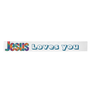 Jesus geometric design satin ribbon