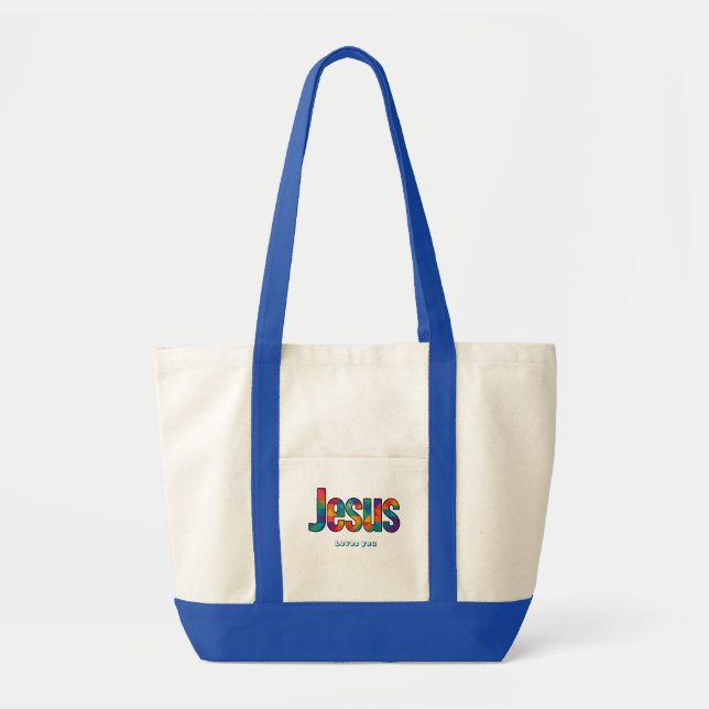 Jesus geometric pattern  tote bag (Front)