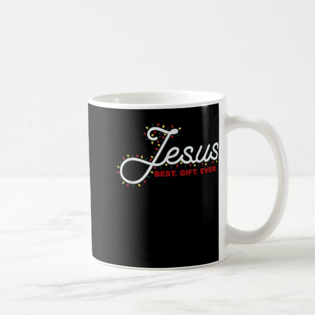 Jesus Gift Ever Christmas Light Xmas Gift T Shirt  Coffee Mug (Right)