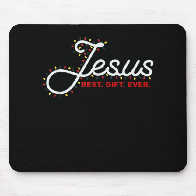 Jesus Gift Ever Christmas Light Xmas Gift T Shirt  Mouse Mat (Front)