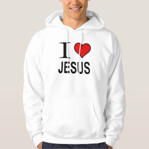 Jesus Gifts I Love Jesus Logo hoody