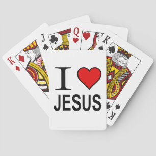 Jesus gifts I Love Jesus Playing Cards