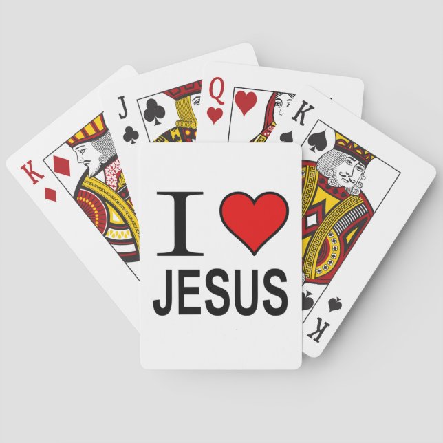 Jesus gifts I Love Jesus Playing Cards (Back)