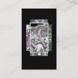 Jesus Glitch Witchy Art Pastel Goth Business Card