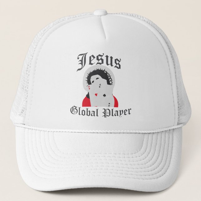 Jesus Global Player Trucker Hat (Front)