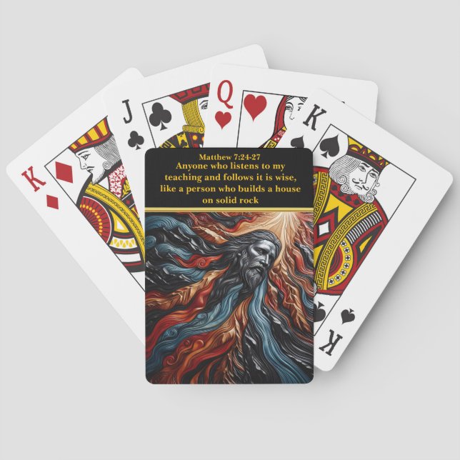 Jesus Glorified Above the Mountains Playing Cards (Back)