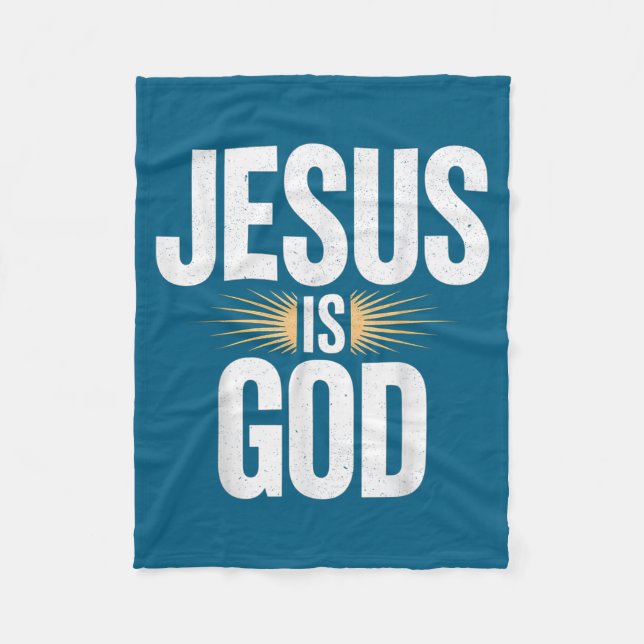 Jesus God Bible Verse Fleece Blanket (Front)