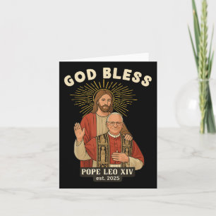 Jesus God Bless Pope Leo Xiv  Card