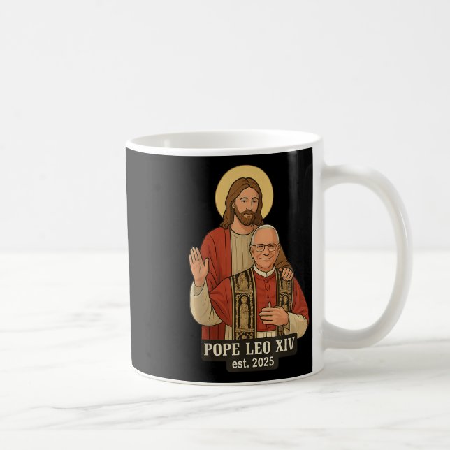 Jesus God Bless Pope Leo Xiv  Coffee Mug (Right)