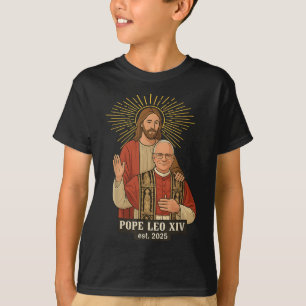 Jesus God Bless Pope Leo Xiv  T-Shirt