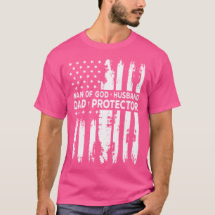 Jesus God Religious Man Of God Husband Dad Protect T-Shirt