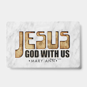 JESUS: God With Us ID Badge